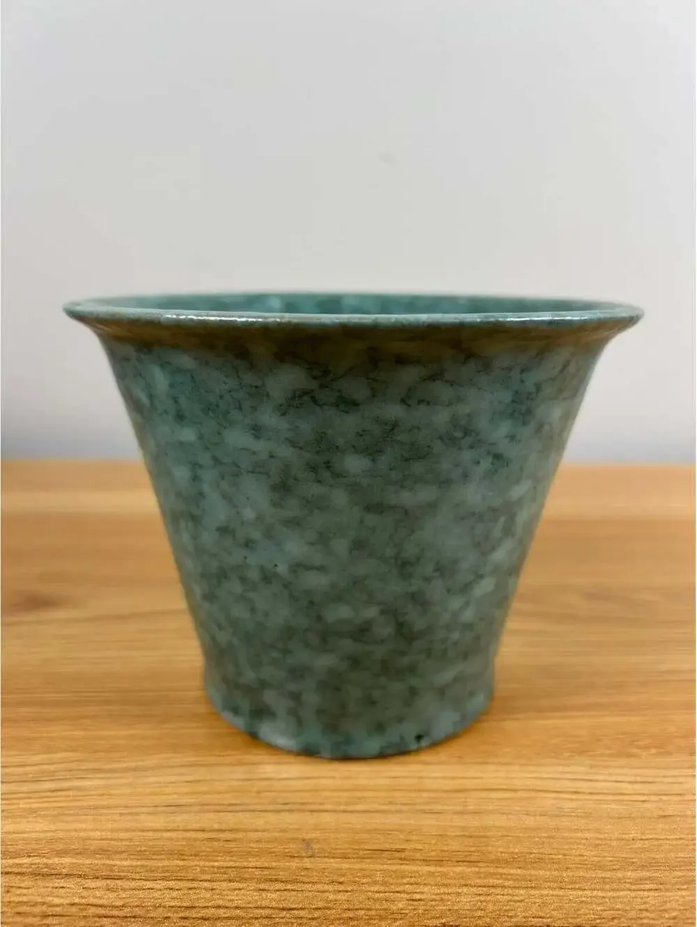 Robinson Ransbottom Art Pottery Mottled Green Flared Rim Vase